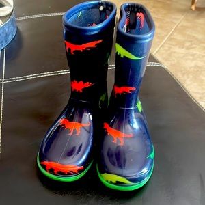 Dinosaur rain boots